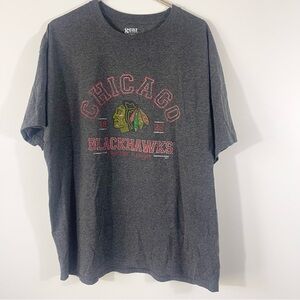 Chicago Blackhawks Dark Grey Gear T Shirt Size XL
